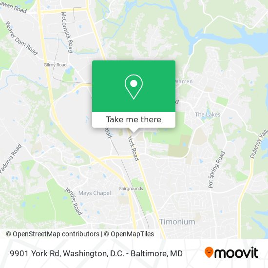Mapa de 9901 York Rd