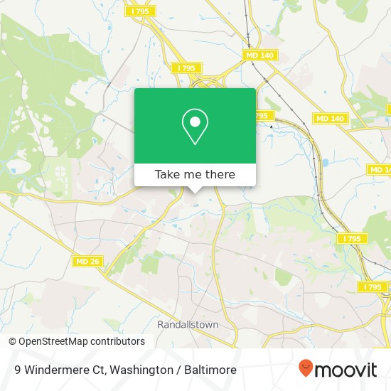 9 Windermere Ct, Owings Mills, MD 21117 map