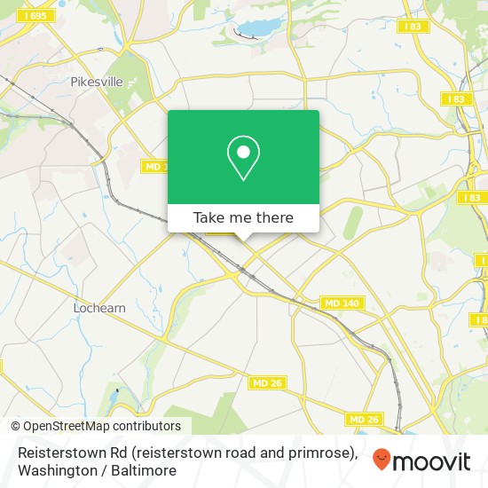 Reisterstown Rd (reisterstown road and primrose), Baltimore, MD 21215 map