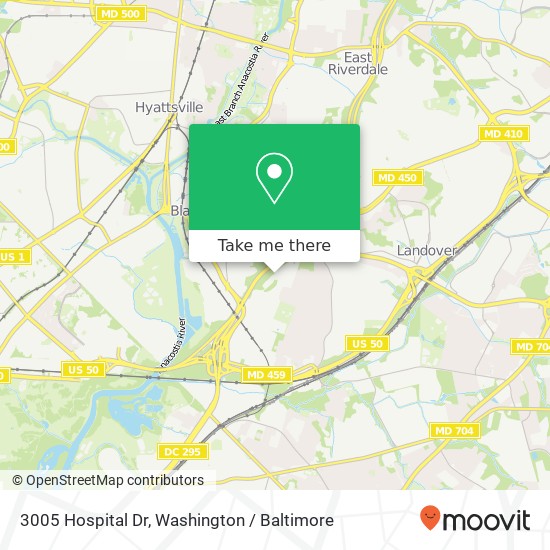 Mapa de 3005 Hospital Dr, Hyattsville, MD 20785