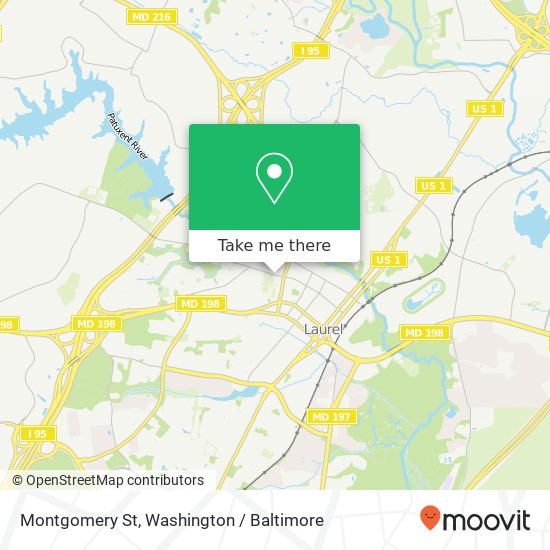 Mapa de Montgomery St, Laurel, MD 20707