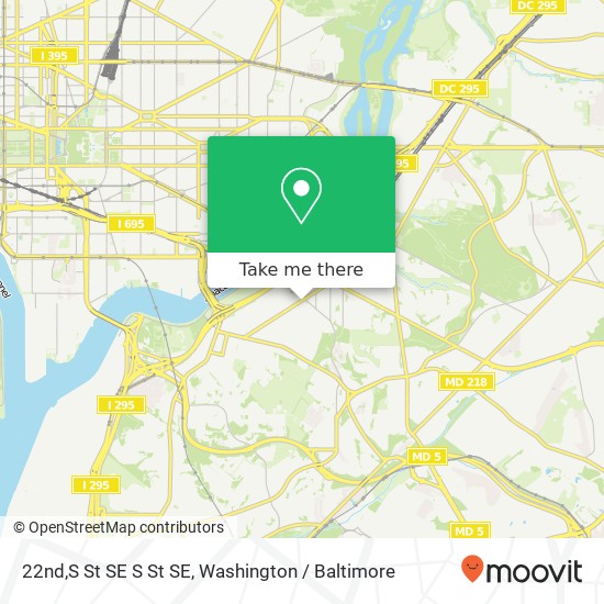 Mapa de 22nd,S St SE S St SE, Washington, DC 20020