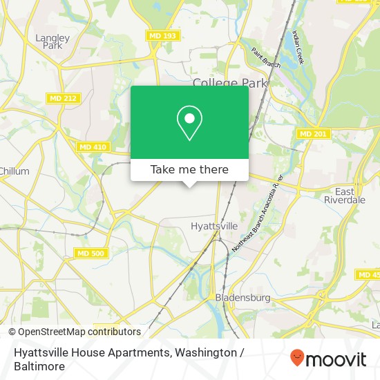 Mapa de Hyattsville House Apartments, 6000 42nd Ave