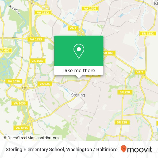 Mapa de Sterling Elementary School, 200 W Church Rd