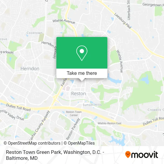 Reston Town Green Park map