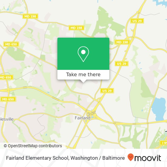 Mapa de Fairland Elementary School, 14315 Fairdale Rd