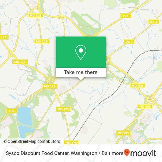 Mapa de Sysco Discount Food Center, 7540 Washington Blvd