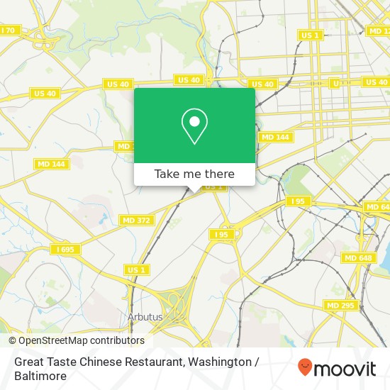 Great Taste Chinese Restaurant, 3444 Wilkens Ave map