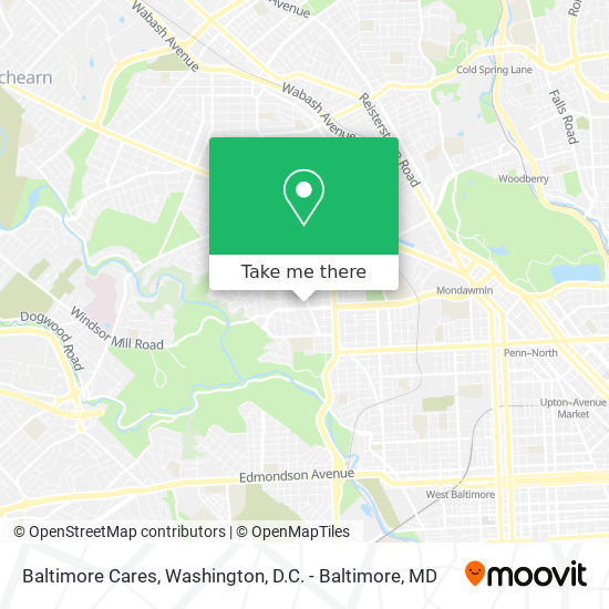 Mapa de Baltimore Cares