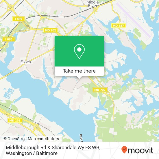 Mapa de Middleborough Rd & Sharondale Wy FS WB