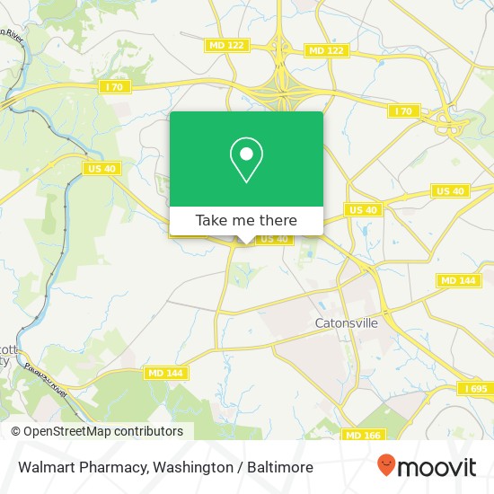 Walmart Pharmacy, 6205 Baltimore National Pike map