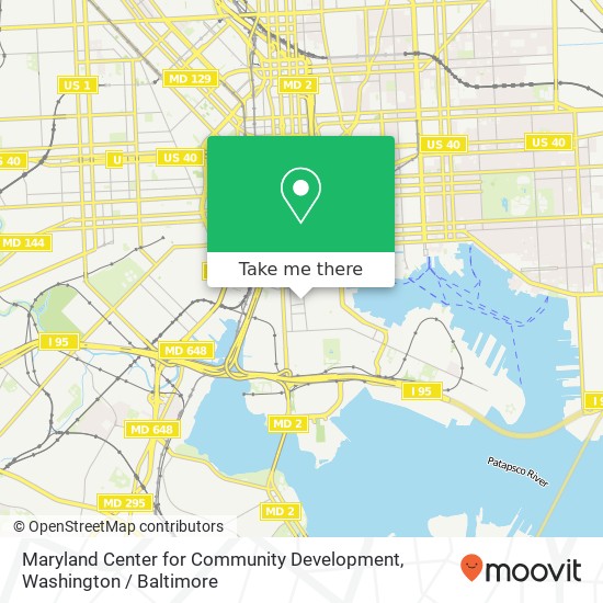 Mapa de Maryland Center for Community Development, 1118 Light St