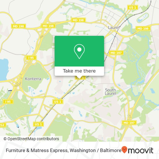 Mapa de Furniture & Matress Express, 13491 Baltimore Ave