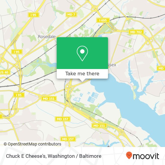 Mapa de Chuck E Cheese's, 8354 Eastern Ave