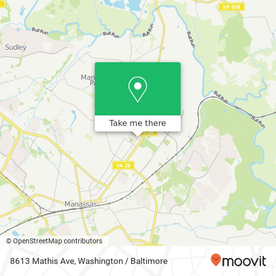 Mapa de 8613 Mathis Ave, Manassas, VA 20110