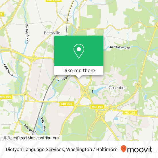 Mapa de Dictyon Language Services, 6301 Ivy Ln