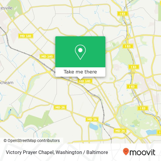 Mapa de Victory Prayer Chapel, 4848 Reisterstown Rd