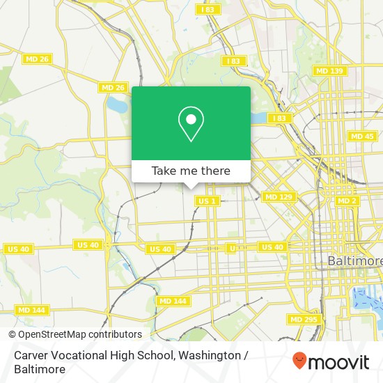 Carver Vocational High School, 2201 Presstman St map