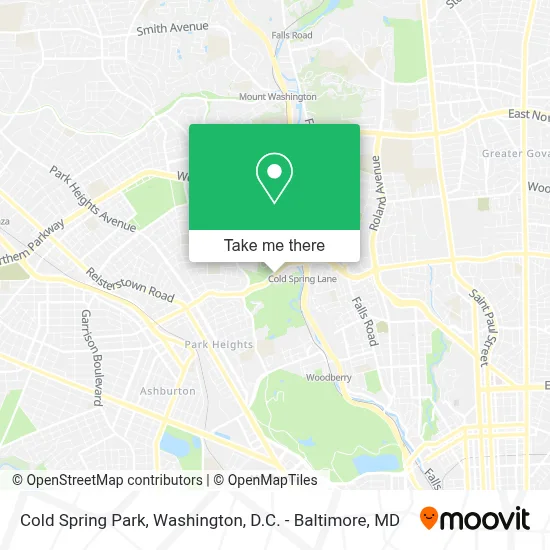 Cold Spring Park map