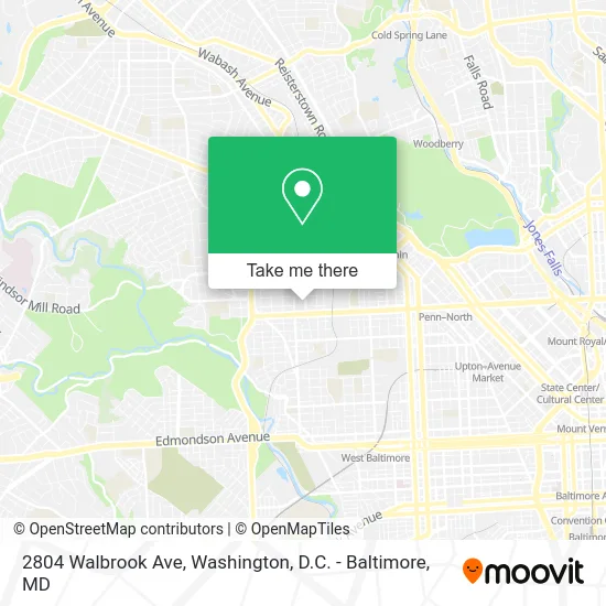 2804 Walbrook Ave map