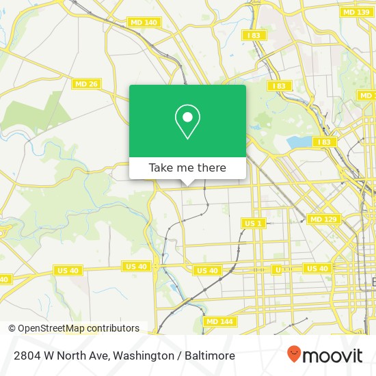 2804 W North Ave, Baltimore, MD 21216 map