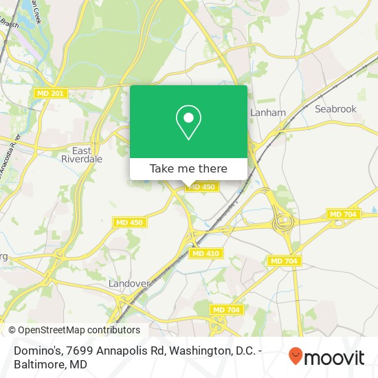 Mapa de Domino's, 7699 Annapolis Rd