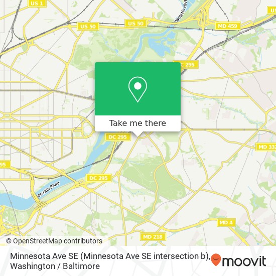 Minnesota Ave SE (Minnesota Ave SE intersection b), Washington, <B>DC< / B> 20019 map
