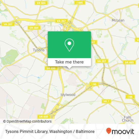 Mapa de Tysons Pimmit Library