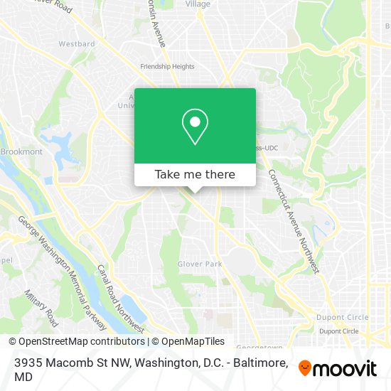 Mapa de 3935 Macomb St NW