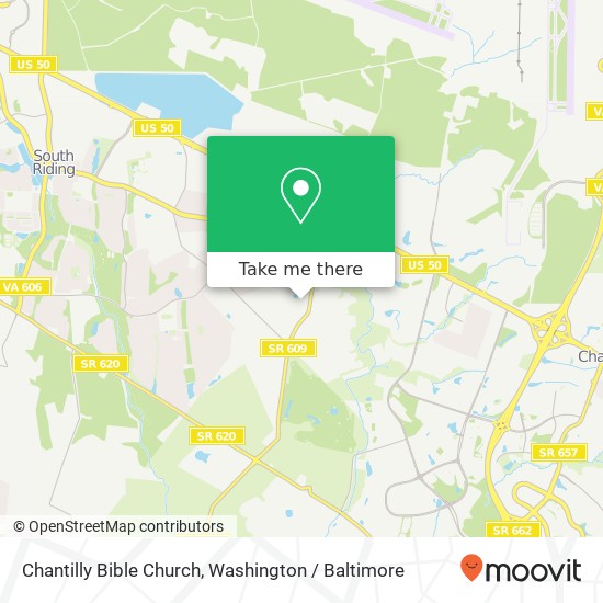Mapa de Chantilly Bible Church, 4390 Pleasant Valley Rd