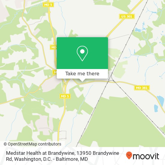 Mapa de Medstar Health at Brandywine, 13950 Brandywine Rd