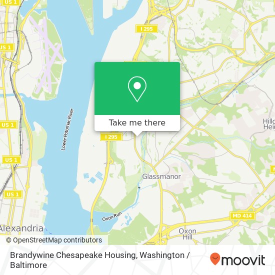 Mapa de Brandywine Chesapeake Housing, 20 Chesapeake St SE