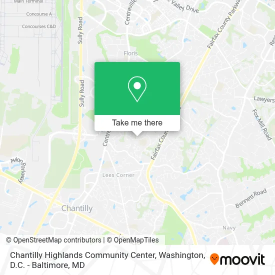 Chantilly Highlands Community Center map