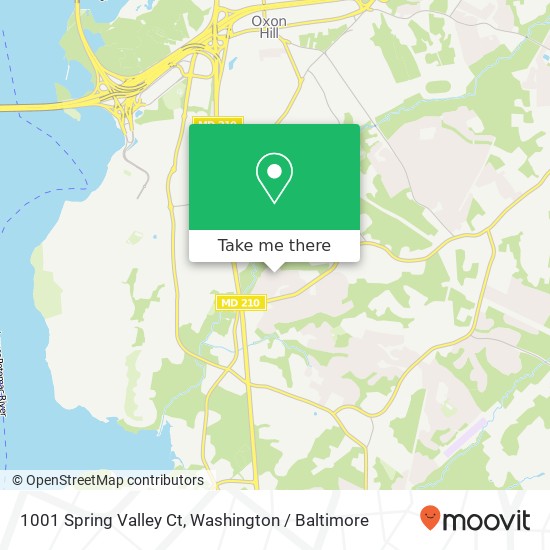 Mapa de 1001 Spring Valley Ct, Fort Washington, MD 20744