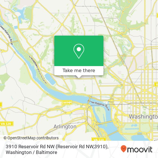 3910 Reservoir Rd NW (Reservoir Rd NW,3910), Washington, DC 20007 map