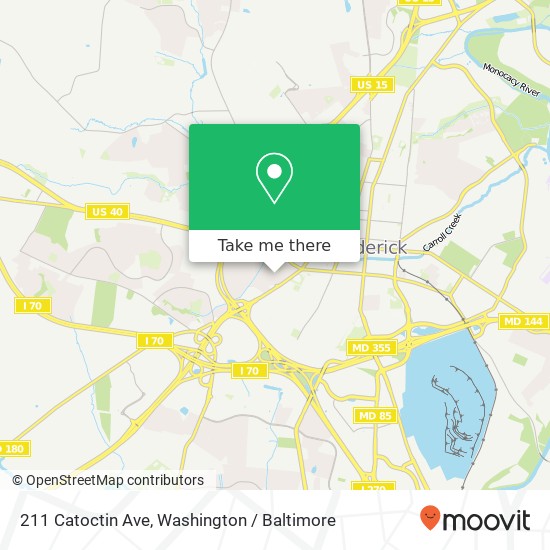 Mapa de 211 Catoctin Ave, Frederick, MD 21701