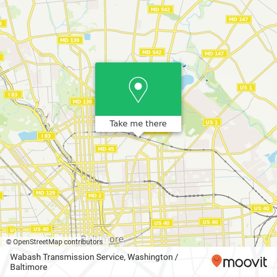 Wabash Transmission Service, 1124 E 25th St map