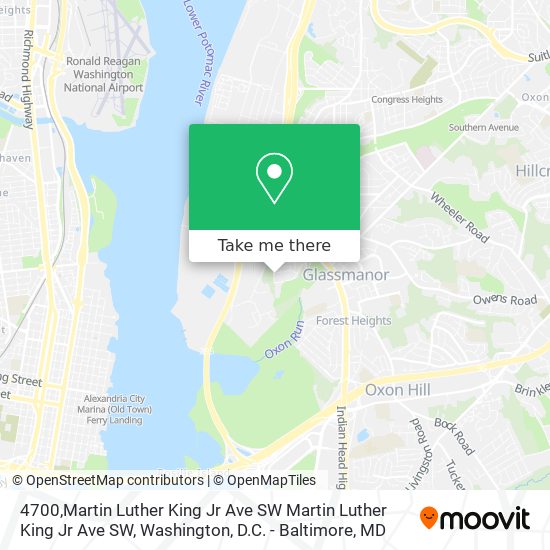 Mapa de 4700,Martin Luther King Jr Ave SW Martin Luther King Jr Ave SW