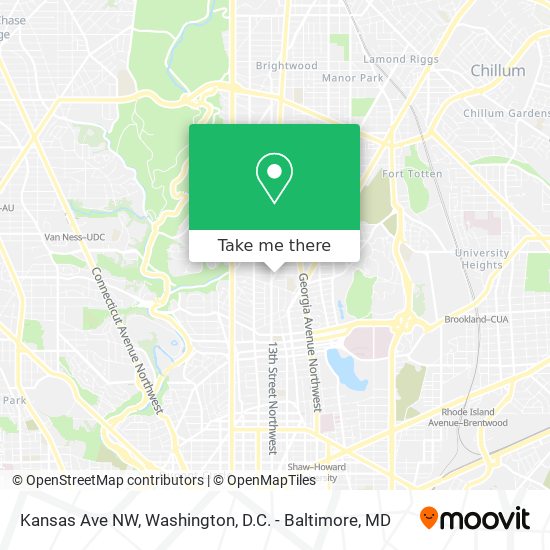 Kansas Ave NW map