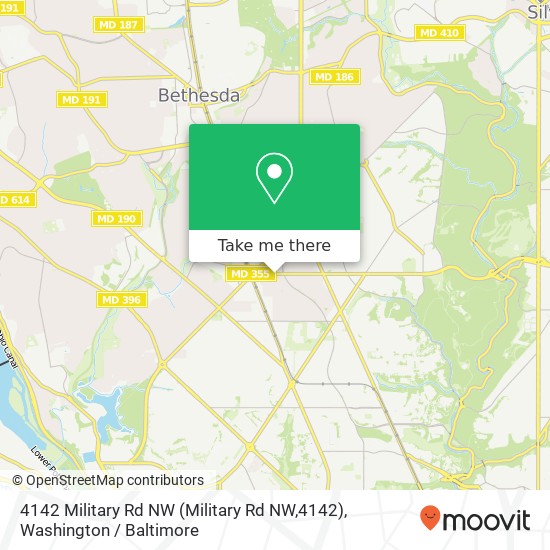Mapa de 4142 Military Rd NW (Military Rd NW,4142), Washington, DC 20015