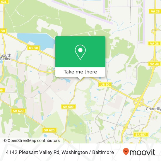 Mapa de 4142 Pleasant Valley Rd, Chantilly, VA 20151