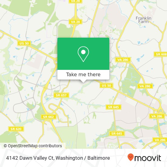 Mapa de 4142 Dawn Valley Ct, Chantilly, VA 20151