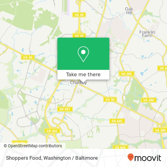 Mapa de Shoppers Food, 13920 Lee Jackson Memorial Hwy