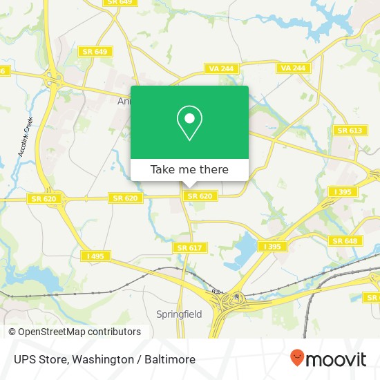 UPS Store, 6920 Bradlick Shopping Ctr map
