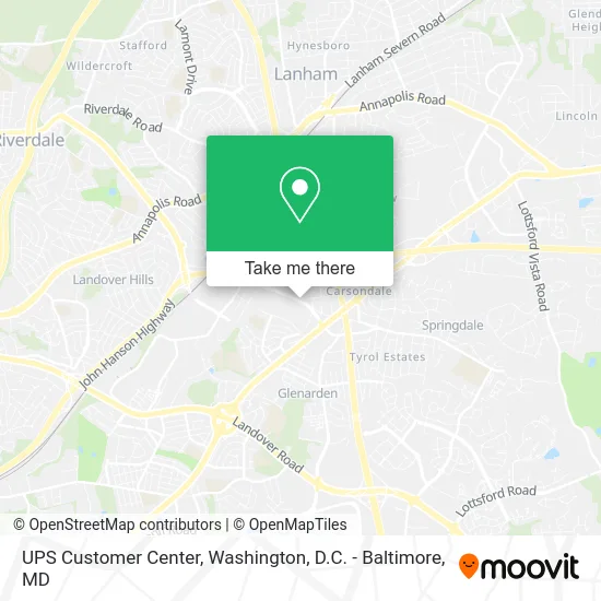 UPS Customer Center map
