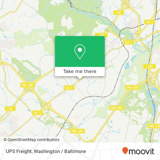 Mapa de UPS Freight, 6571 Washington Blvd