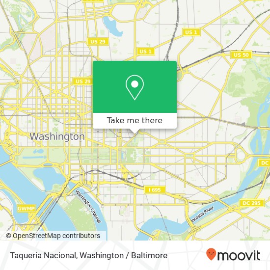 Mapa de Taqueria Nacional, 400 N Capitol St NW