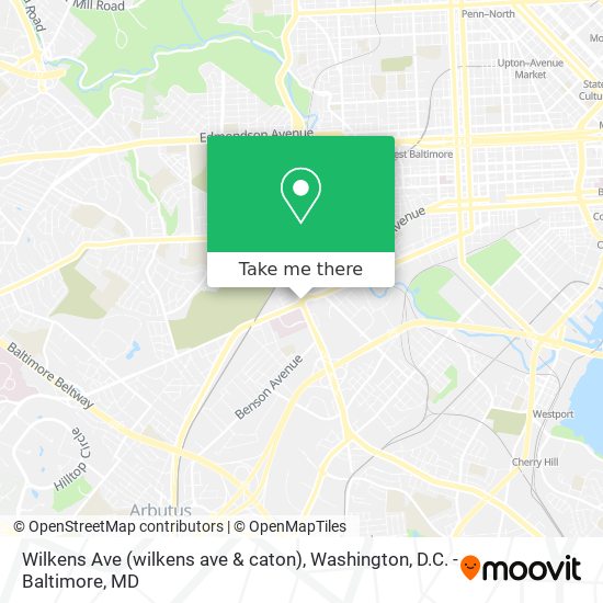 Wilkens Ave (wilkens ave & caton) map