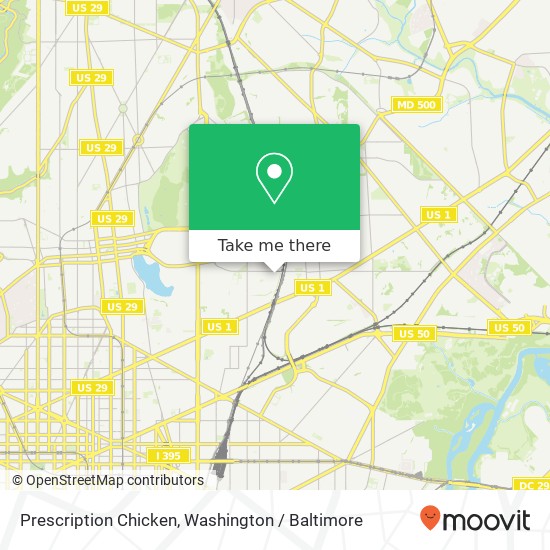 Mapa de Prescription Chicken, 703 Edgewood St NE