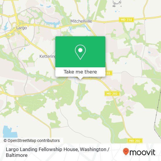 Mapa de Largo Landing Fellowship House, 1077 Largo Rd